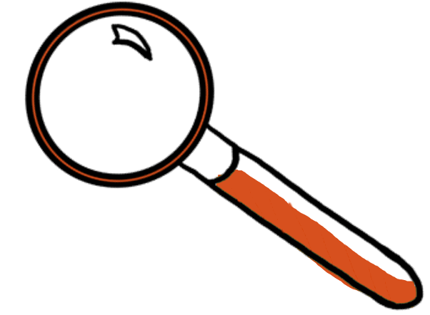 gezeichnetes Bild einer Lupe
